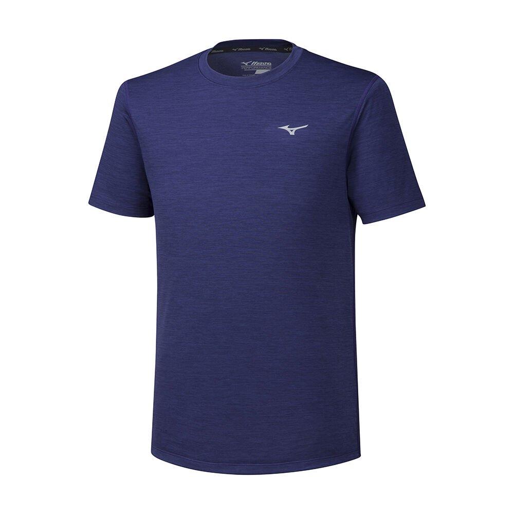 Men's Mizuno T-Shirts Peacock Impulse Core Apparel - J2GA751913